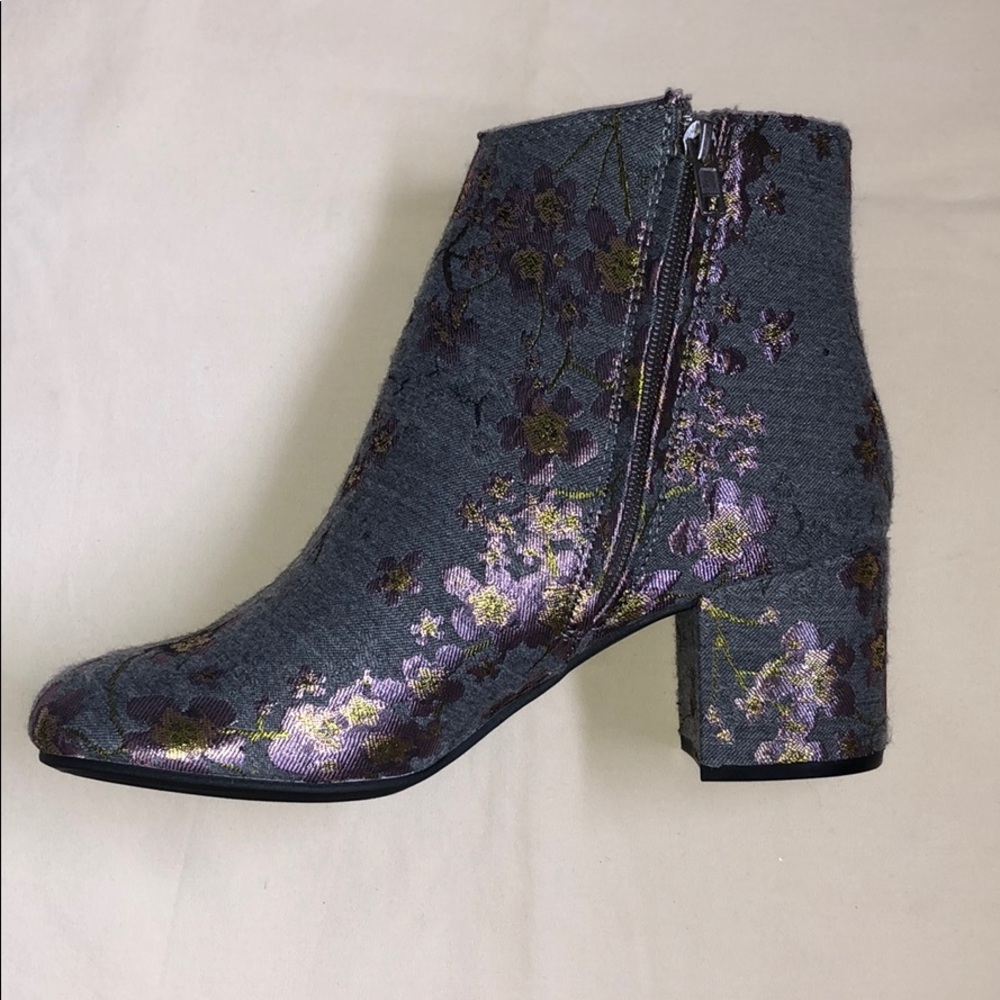 Floral Embroidered Booties